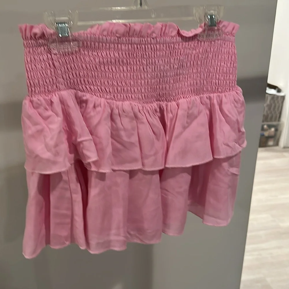 Pink Ruffled Mini Skirt - Picture 2 of 3